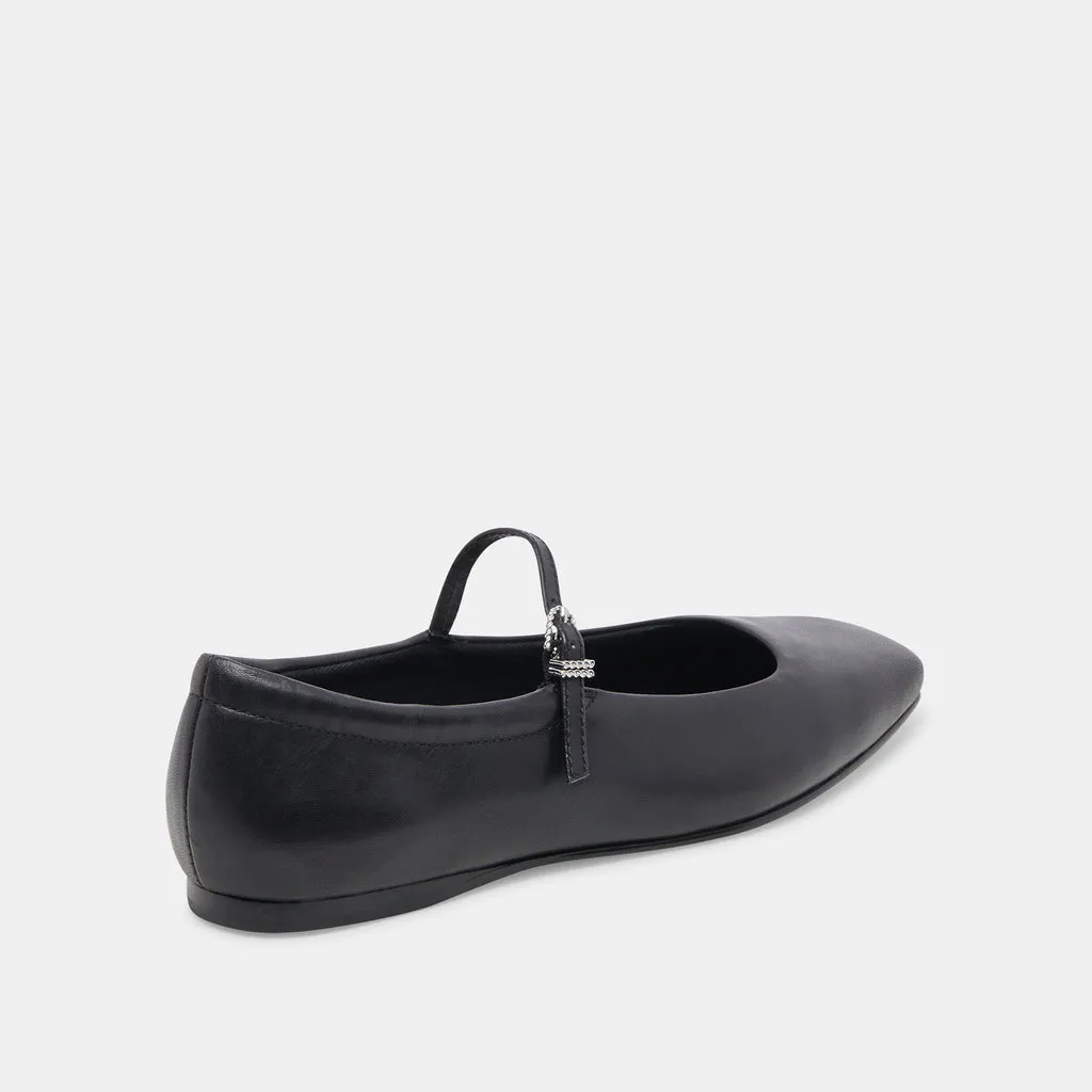 REYES Ballet Flats Black Leather | Black Leather Flats– Dolce Vita 6895078932546