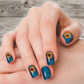 Saddle Up Sunflower Nail Strips