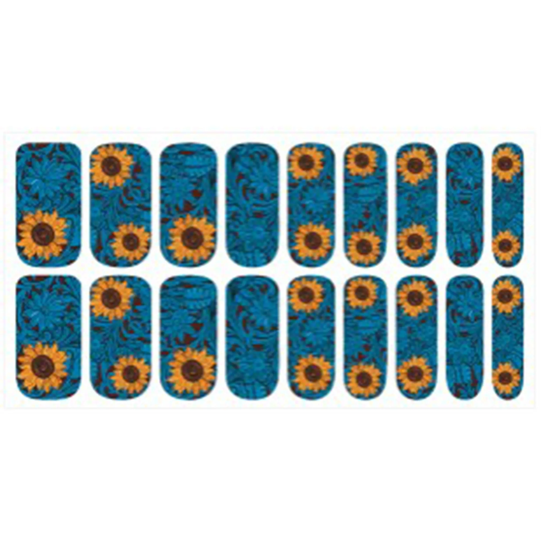 Saddle Up Sunflower Nail Strips