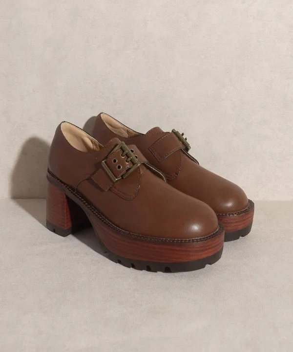 Sarah   Buckled Platform Loafers