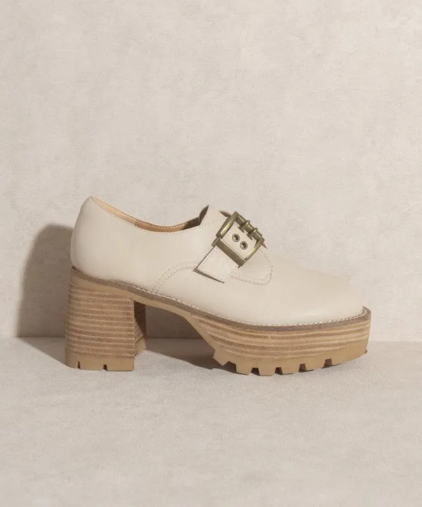 Sarah   Buckled Platform Loafers