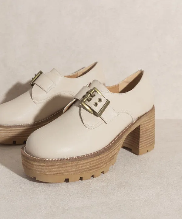 Sarah   Buckled Platform Loafers