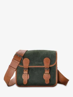 shoulder bags for women Brown,Green - LaSacoche S Pampa Light Brown Forest Green | PAUL MARIUS