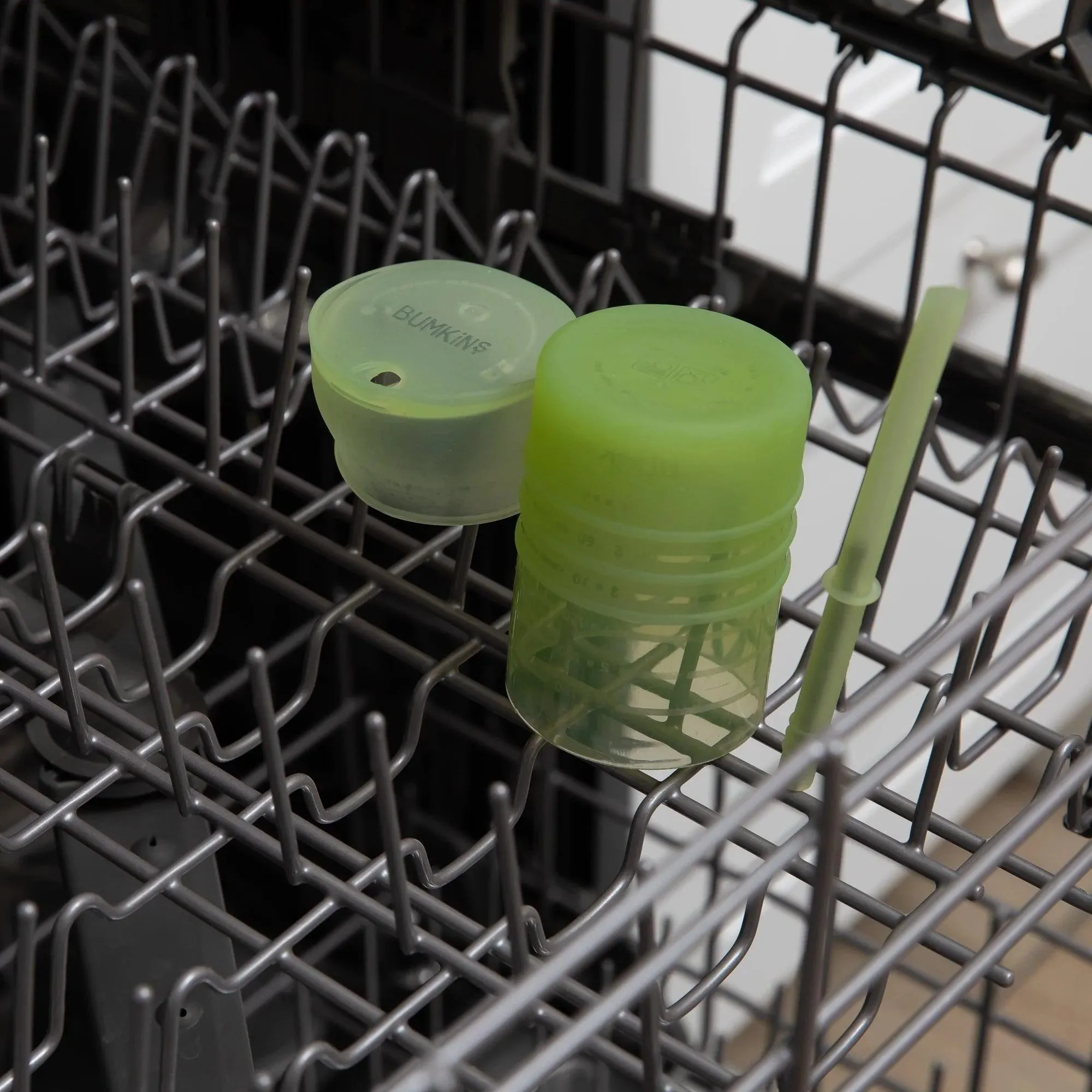 Silicone Straw Cup with Lid: Sage