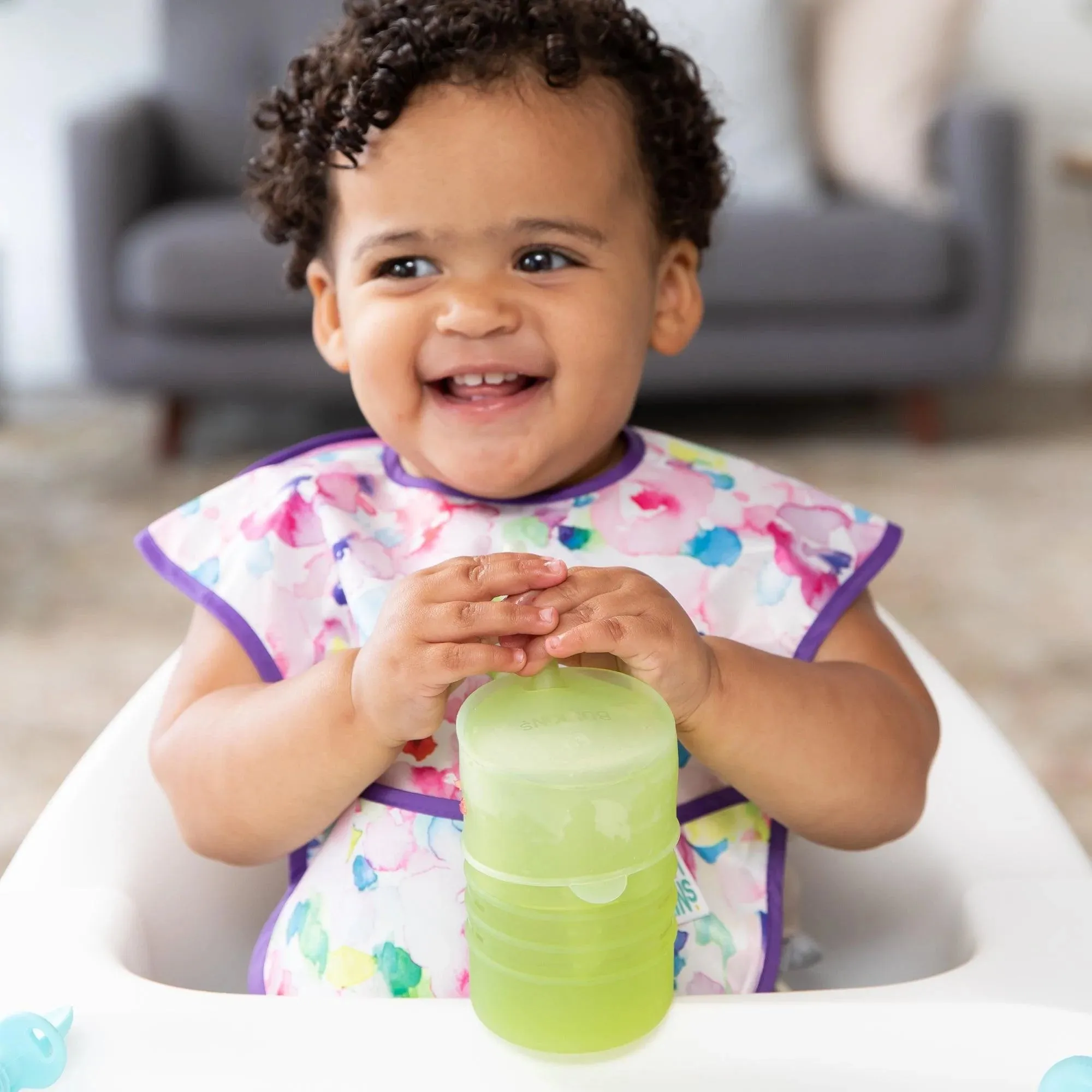 Silicone Straw Cup with Lid: Sage
