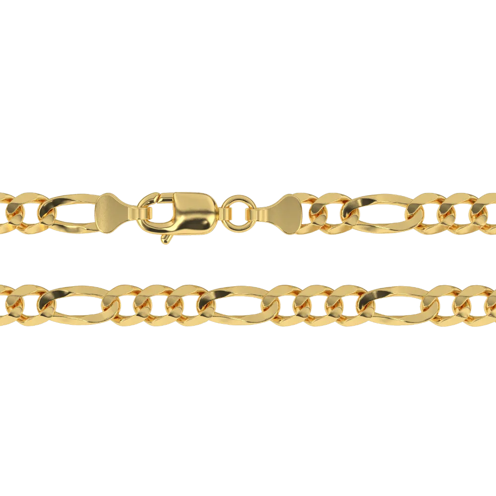 Solid Gold Figaro Chain 3mm