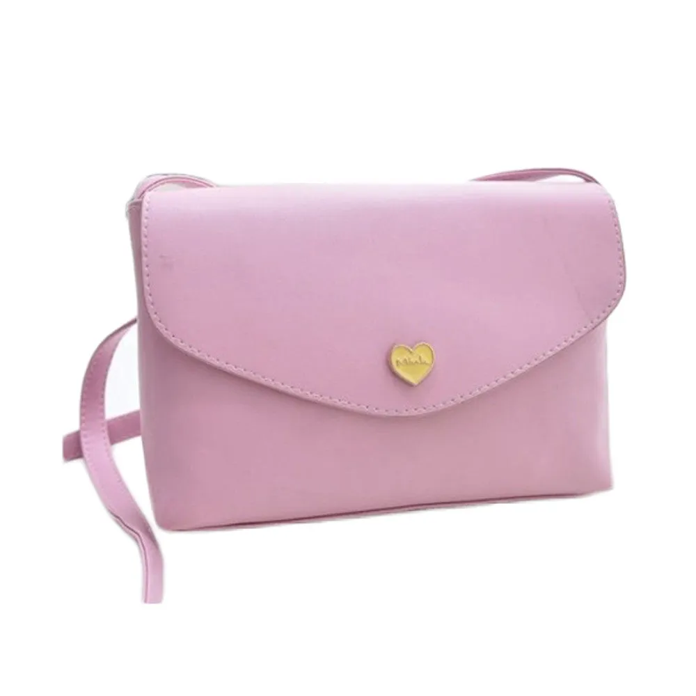 Solid Heart-shaped Women Hbag Leather Shoulder Bags Satchel Tote Purse Clutch Ladies Girl Bolsa feminina Messenger