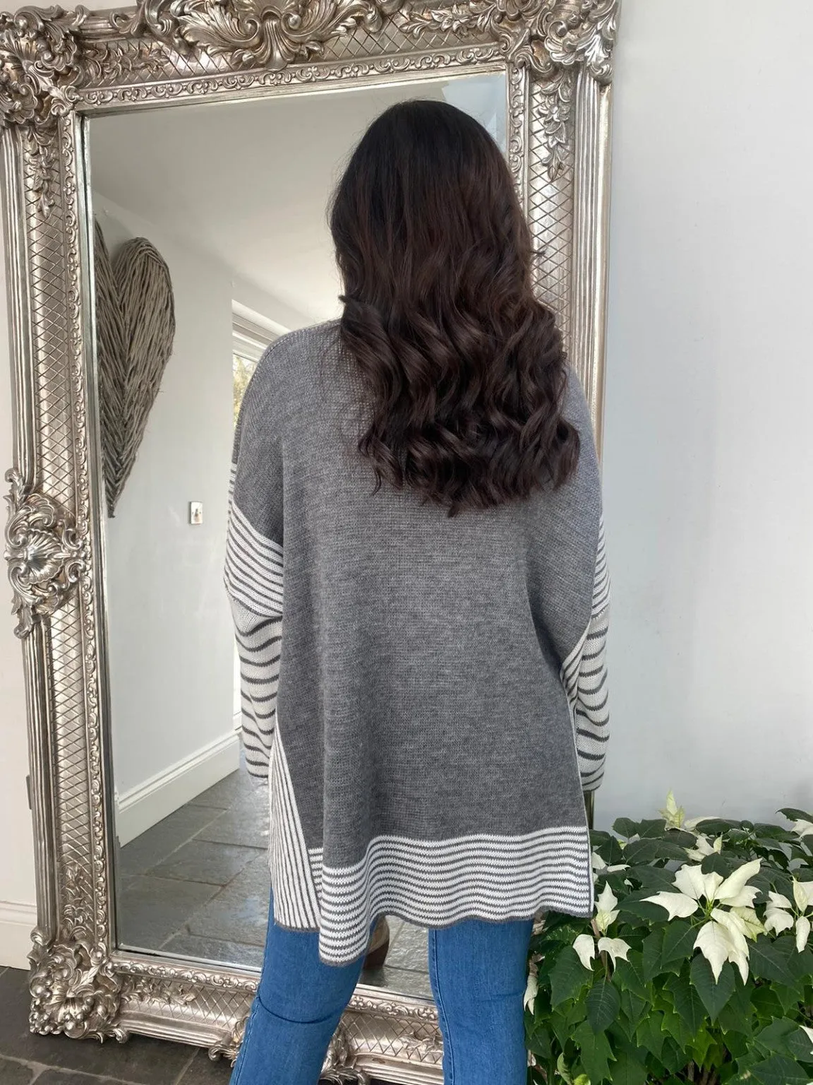 Stripe Sleeve Hem Knitted Jumper Hettie