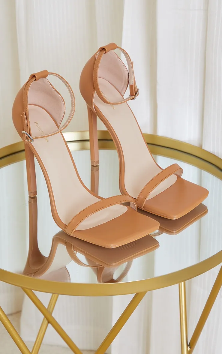 Tan Pu Barely There Strappy Heeled Sandals