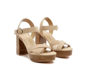 Teagan Suede Black Heel Sandal