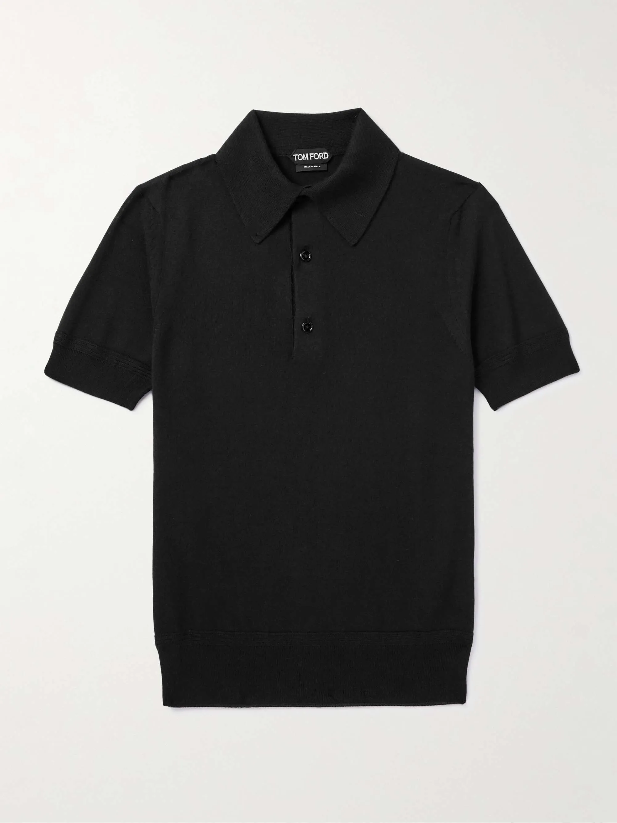 TOM FORD  |Cashmere Silk Plain Short Sleeves Front Button Designers