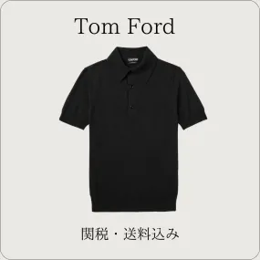 TOM FORD  |Cashmere Silk Plain Short Sleeves Front Button Designers