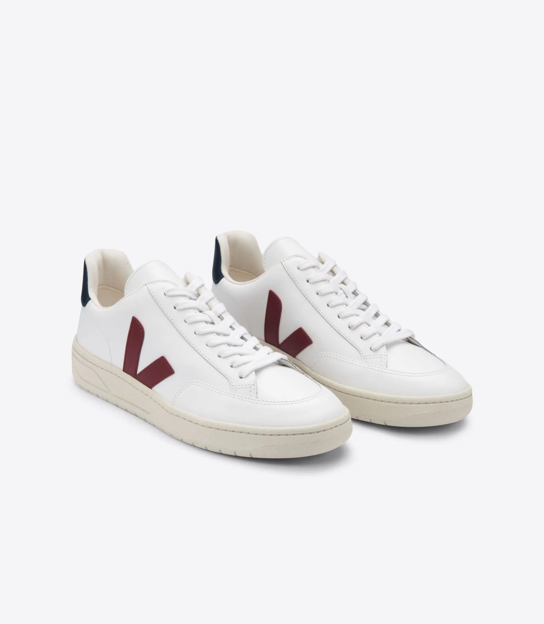 V-12 Leather White Marsala Nautico