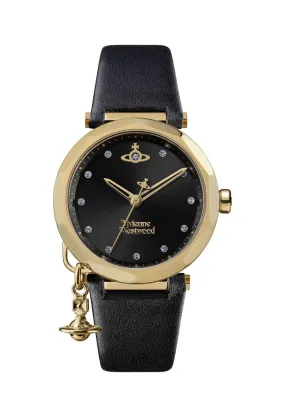 Vivienne Westwood Ladies Poplar Leather Band Watch with charm