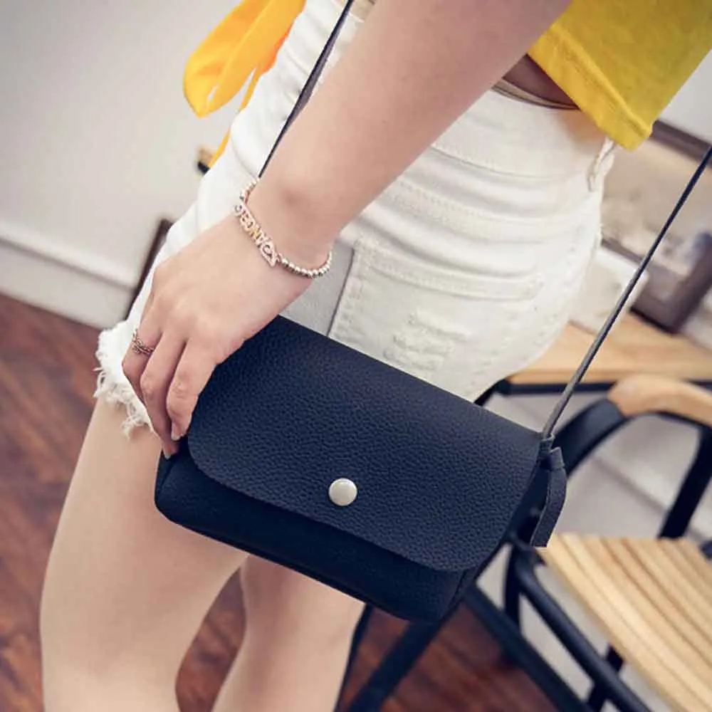 Women Artificial Leather Bag Causual Women Handbag Mini Shoulder Bags Elegant Ladies Sacthel Purse Bolsa