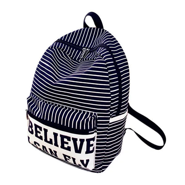 Women backpack Canvas Students school backpacks For Girl Mochila Mujeres Travel bag Striped Printing Backpack Satchel
