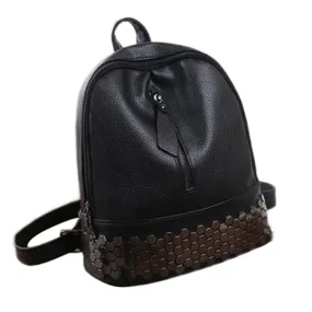 Women Backpack Rivet Leather School Backpacks Cute Teen Laptops Backpacks for teenage girls Vintage