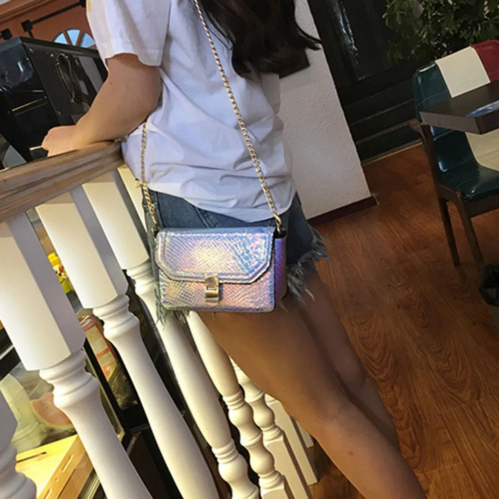 women bag Snakeskin Pattern Chain messenger bags Small Square Package Bag women's hbags Crossbody Shoulder bags famous s