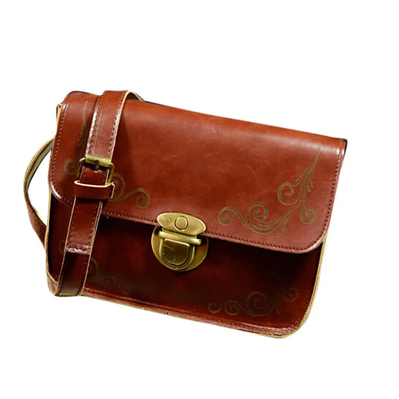 Women messenger bags luxury hbags Retro Plug Lock Leather Hbag Cross Body Single Shoulder Bag Femme Casual leather bag