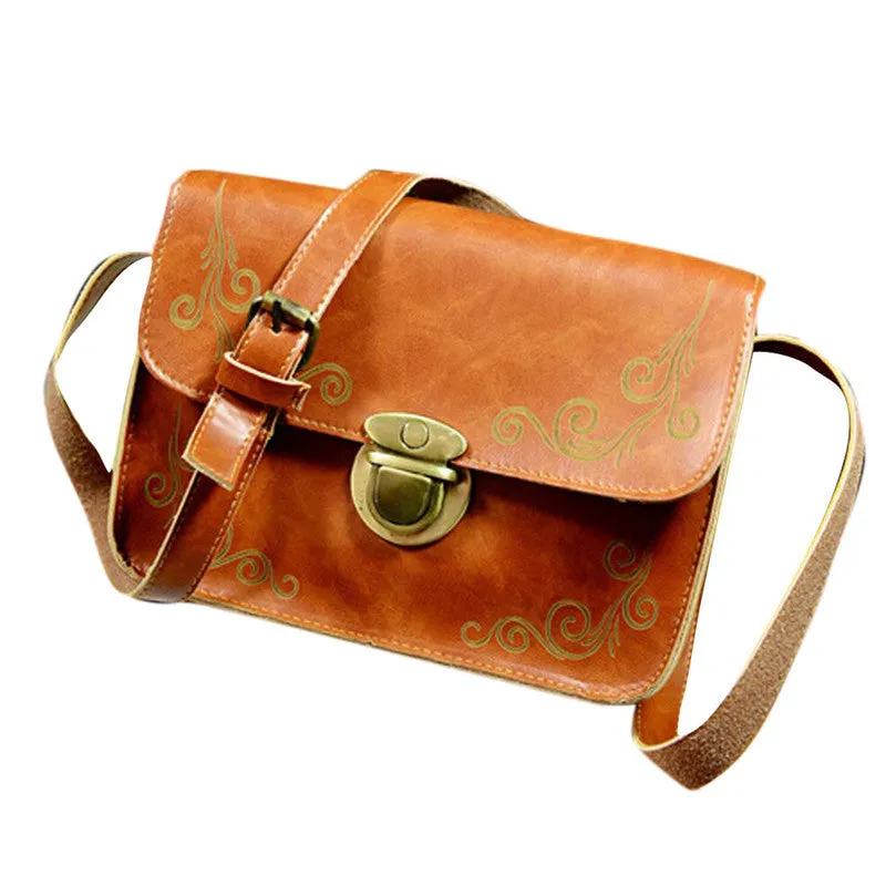 Women messenger bags luxury hbags Retro Plug Lock Leather Hbag Cross Body Single Shoulder Bag Femme Casual leather bag