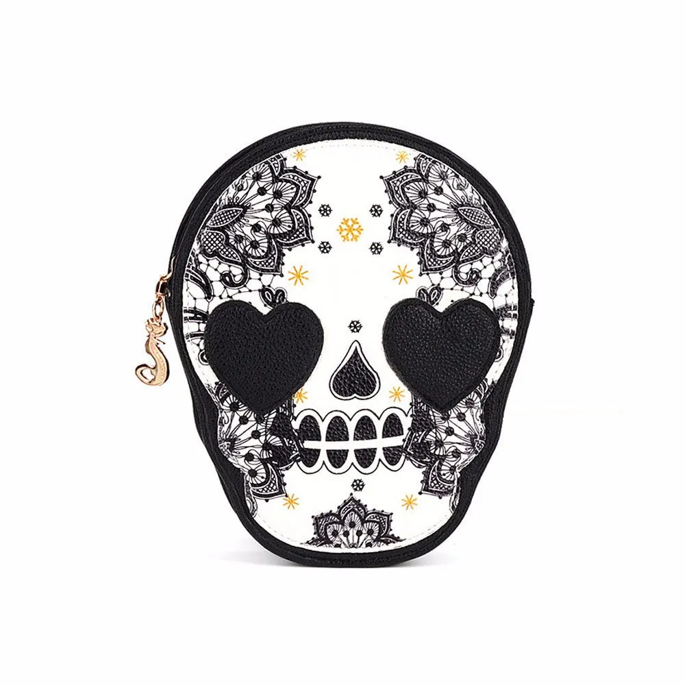 Women's Handbags Black Skull Mini Shoulder Bag Messenger Bags Handbag Borse Bolsa Feminina