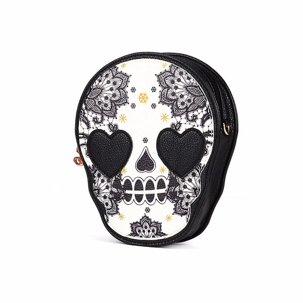 Women's Handbags Black Skull Mini Shoulder Bag Messenger Bags Handbag Borse Bolsa Feminina